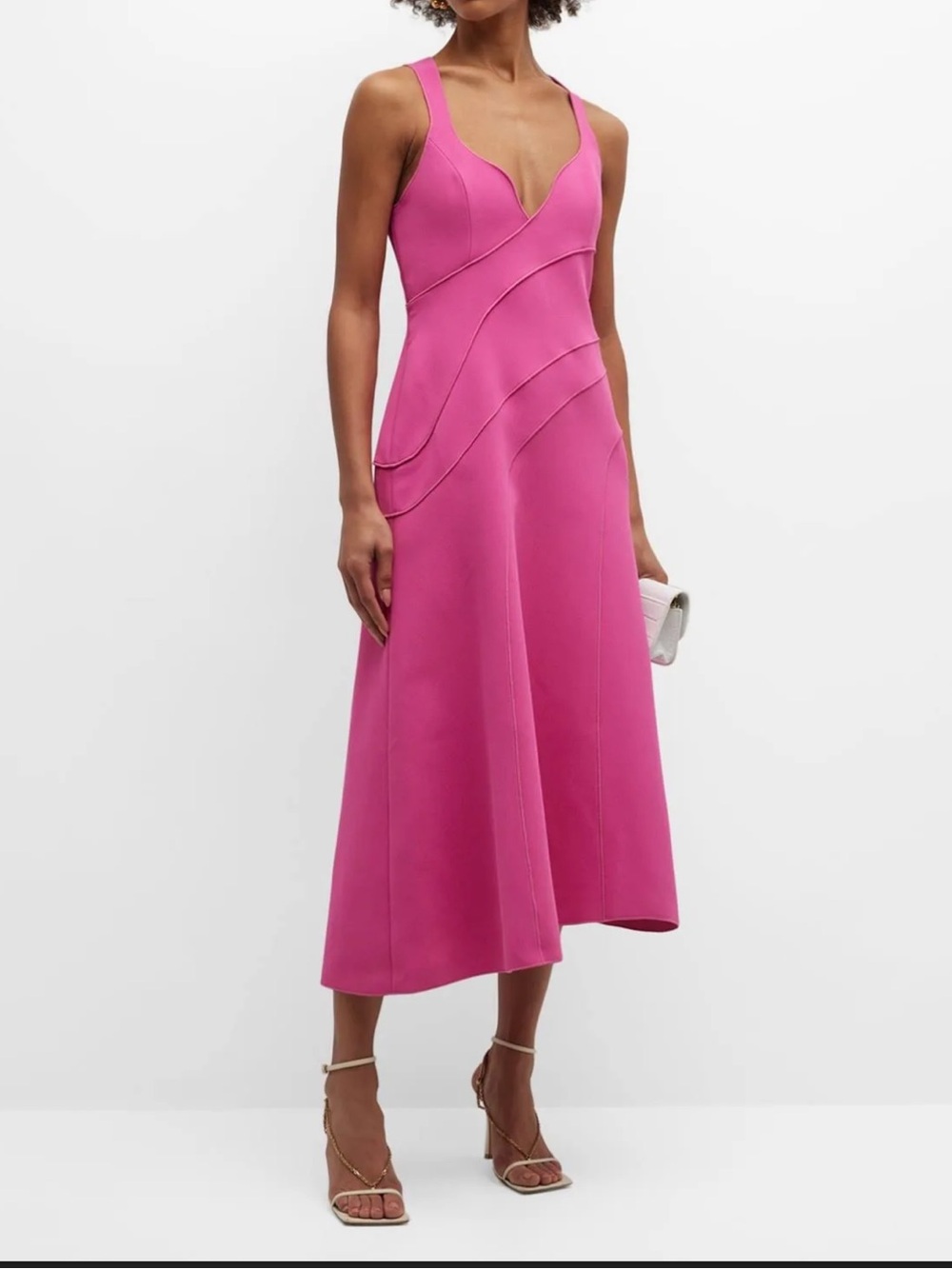 Acler Women Purple Newgate Seamed MIDI Dress Size 4